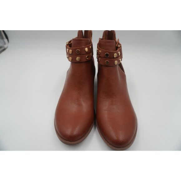 New Bar III Wiley Round Toe Women Brown Bootie Size 11 - Picture 3 of 8